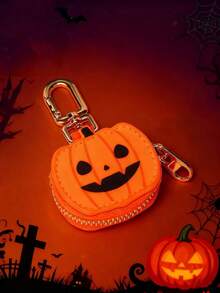 Halloween Coin Purse ​ ​   Keychain Halloween Themed Charm 2026 New Money Pouch  Cute Keychain Mini Pouch Wallet With Zipper Gift For Girl Women For Women Wallet Mini Wallet Purse Wallet Coin Wallet Trick-Or-Treat Coin Bag ​ ​   Spooky Season Wallet ​ ​ ​ ​ Little Pumpkin Wallet ​ ​   Spider Web Pattern Zipper Coin Bags Halloween Gifts - KB447-蜘蛛網 - 查看 1