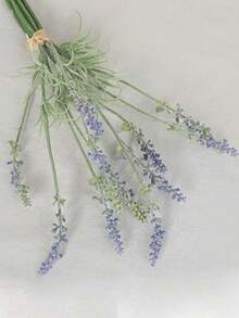 1pc Lavender Flower Bouquet, Purple Flocked Faux Lavender Flower Bouquet, Living Room Dining Table Decor Artificial Flowers, Bedroom Desktop Fresh Ornament, Full Petals 3D, Soft Flocked Texture Resembling Real Lavender, Fade-Resistant Soft Color, Natural Form Restoration, Flexible Stems Can Be Adjusted, No Watering Maintenance, Long-Lasting Fresh Appearance - Multicolor - View 6
