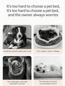 Ultra Soft Plush Cat Bed - Warm Pet Nest With Anti-Slip Base, Luxury Mattress For Cats & Small Dogs, Essential Pet Supplies - Multicolor - View 8