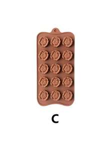 Meoky 1pc Silicone Chocolate Mold, Non-Stick Candy Mold, Suitable For Chocolate, Candy, Jelly, Butter, Flower Shapes - View 11