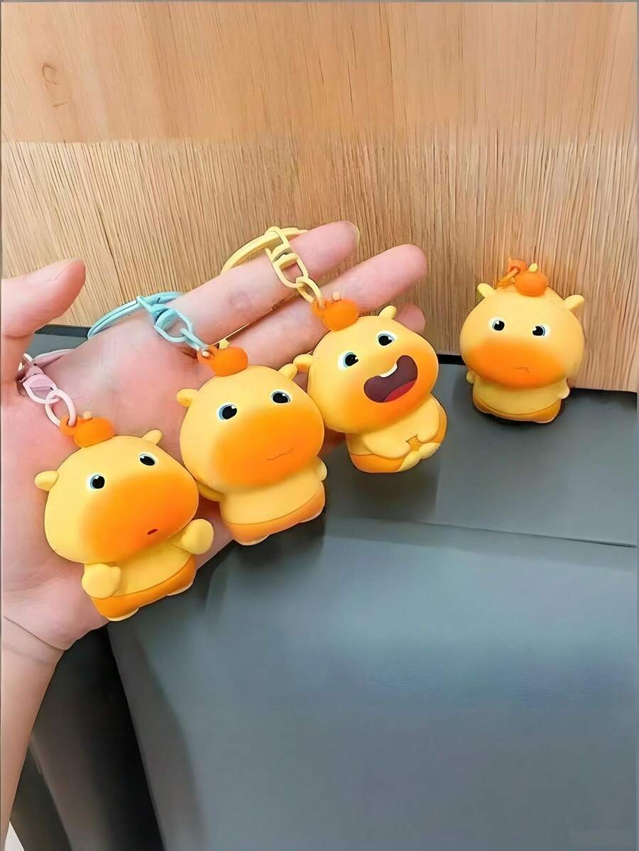 1/4个装优质水鼠毛绒钥匙扣，可爱背包挂件，情侣个性化钥匙圈，女士包包挂饰，汽车钥匙链，适合圣诞节、母亲节、新年、生日、返校季、派对礼物 - 多色2 - 查看 1