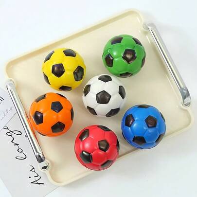 Bộ 6 quả/1 quả bóng đá đồ chơi nhiều màu sắc kích thước 2,48 inch, đồ chơi cho thú cưng, quà tặng trò chơi tiệc tùng, bóng nảy vui nhộn, bóng nhựa đàn hồi giảm căng thẳng, đồ chơi văn phòng, dụng cụ dạy thể thao, phần thưởng học sinh, màu sắc ngẫu nhiên