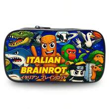 Large Capacity Zipper Durable Office Desk Storage Bag With "Brain Dissolve" Pattern, Perfect Gift - Multicolor - View 9