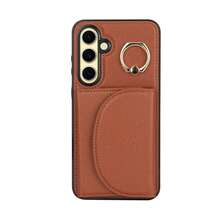 PU 人造皮革手機殼，適用於 Galaxy A17 A56 A36 A26 A16 A55 A35 A15 A54 A14 A73 A53 A13 A72 A52 A71 A51 4G 5G，附環形支架，RFID 防盜錢包手機殼，適用於 Galaxy S26 S25 Edge S24 S23 S22 S21 FE Plus Ultra，附支架卡槽保護殼 - 棕色 - 查看 20