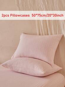2pcs Pink Vertical Striped Jacquard Pillow Covers, Style Decorative Throw Pillow Cases For Sofa, Home Decor, Machine Washable, Suitable For All Seasons, Great Gift, Pillow Insert Not Included - Pink - View 11