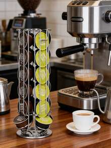 1pc Rotating Capsule Holder, Capsule Dispenser Display Stand Holds 32 Capsules, 360 Degree Rotatable Capsule Rack - Multicolor - View 2