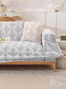 1pc Tree Branch Pattern Sofa Cover, Anti-Cat Scratch Sofa Protector, Minimalist Dust-Proof Anti-Slip Sofa Cover, Pet-Friendly Sofa Protection, All-Season Sofa Cover - Dark Grey - View 6