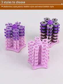 1pc Spool-Shaped Storage Box Or Set With Storage Tower And Spools, Creative And Practical Design To Store Regular Plastic Or Metal Sewing Machine Bobbins, Multifunctional Bobbin Holder Sewing Accessory - A - View 8