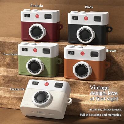 复古相机造型保护壳，兼容苹果 Air 1/2/3/4/Pro/Pro2/Pro3