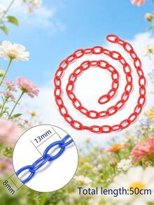 1/6/12/24pcs Multi-Color Fashionable Acrylic Chain Accessories, Suitable For DIY Necklace, Bracelet, Eyeglasses, Mask Chain, Bag Pendant - Multicolor - View 9