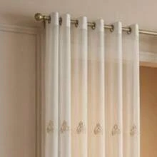 1pc European Style Elegant Tulle Embroidered Sheer Curtain - Dark Green - View 7