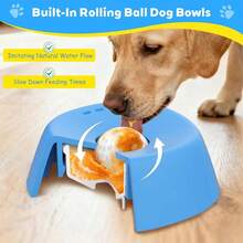 Anti-Slip Spherical Pet Slow Feeder Bowl, Cat Dog Licking Food Bowl, Dog Slow Feeding Training Toy - Multicolor - View 4