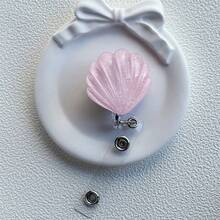 3D Shell Pattern Retractable ID Badge Lanyard, Versatile For Students And Office Use - Shell - View 12