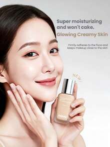 NOVO Moisturizing And Luminous Foundation, Concealing, Long-Lasting, Flawless Dewy Skin, Suitable For Fashion Makeup, Party, New Year Date, Student Daily Makeup, Best Gift For Friends - 01# Soft White - View 2