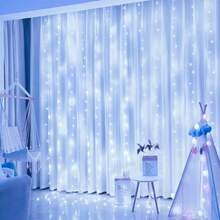 4pcs LED Curtain Lights With 8 Lighting Modes, Color Changing, Remote Control, USB Powered Fairy Lights For Wedding, Party, Birthday, Christmas, Easter, Mother's Day, Halloween Decor, Hanging Backdrop - USB Plug Curtain Light - View 26
