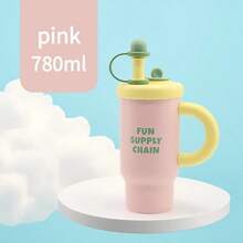 Bình giữ nhiệt bằng thép không gỉ dung tích lớn có tay cầm, bình nước văn phòng có ống hút, cốc trà phù hợp cho cả nam và nữ, cốc cà phê du lịch cách nhiệt chân không bằng thép không gỉ có thể tái sử dụng, cốc đựng đồ uống cách nhiệt chống rò rỉ. - Nhiều màu - Xem 14