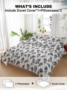 三件套花卉图案床上用品，采用柔软透气的超细纤维面料，四季皆宜，舒适透气，可机洗，不易褪色、起球、缩水、抗皱，适合波西米亚风/农舍风/现代简约风卧室装饰，适用于特大号/大号/标准双人床，是居家、宿舍、公寓、酒店、度假屋和礼品的理想之选。 - 彩色 - 查看 2