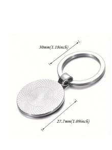 This Keychain Features A Minimalist Circular Pendant Design With A Sunny Sun And Heart Pattern, Making It An Ideal Gift For Birthdays, Friends, Valentine's Day, Or Any Special Person In Your Life. - Multicolor - View 3