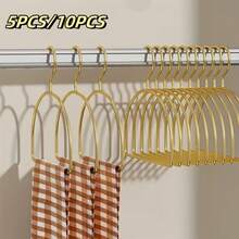 5pcs/10pcs Gold Metal Scarf, Tie, Shawl, Headband Hangers - Gold - View 9