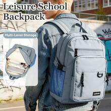 经典基础款旅行背包，带笔记本电脑隔层，大容量防水休闲背包，适用于 14-15.6 英寸笔记本电脑，男女通用大学生背包 - 彩色 - 查看 12