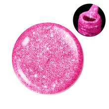 Beetles White Gel Nail Polish -1PC 15ml White Spring Colors Gel Polish - Hot Pink Glitter - View 7