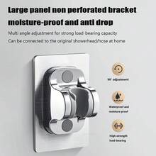 13厘米高压三功能柔和喷淋花洒套装，易于安装，带防堵塞硅胶喷嘴，仅适用于淋浴（1个花洒+1个支架） - 1 showerhead+1 bracket - 查看 6