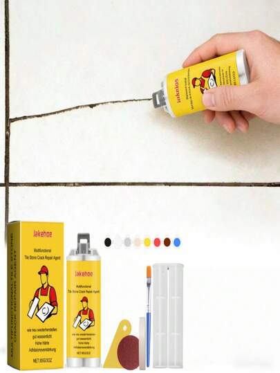 jakehoe Keo vá vết nứt gạch men - Nhanh chóng vá các vết nứt và lỗ trên gạch men, sứ, đá cẩm thạch. Độ bám dính cao, bền lâu. Sử dụng đơn giản và tiện lợi. Lớp hoàn thiện trang trí làm tăng tính thẩm mỹ cho ngôi nhà. Khả năng chống mài mòn tuyệt vời, giảm hư hại và bảo vệ gạch.