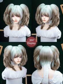alicegarden 16-Inch Long Synthetic Wig Featuring A Natural Straight Style A Stunning Multicolor. Designed With Bangs , This False Hairpiece Is Perfect For Ms Daily Use, Offering A Natural And Realistic Appearance That Mimics Gift For Ladies. (No Accessories) - Multicolor - View 9