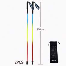 Ultralight Foldable Carbon Fiber Trekking Pole, Telescopic Hiking Stick, Walking Cane - 2PCS - View 7