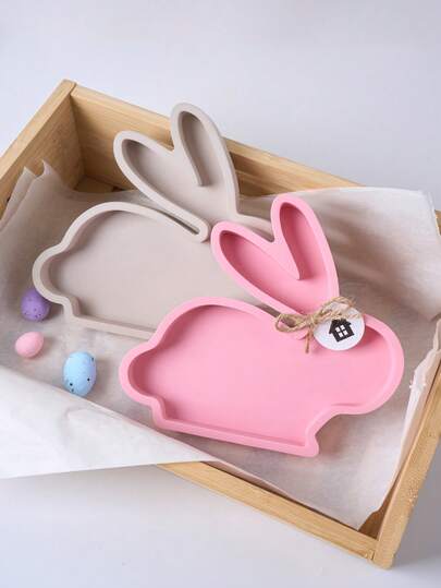 1 khuôn silicon làm khay Phục Sinh, khay hình thỏ, khay hình cà rốt để trang trí nhà cửa, trang trí lễ Phục Sinh, trang trí đám cưới, trang trí bàn ăn, khuôn khay nến thơm thủ công, khuôn thạch cao epoxy tự làm, quà tặng cho phụ nữ, quà tặng lễ Phục Sinh, quà tặng bạn thân, quà tặng tự làm