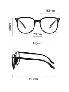 1pc Square Full Frame Fashion Computer Glasses, Suitable For Daily Wear, Parties And Streetwear - Multicolor - View 6