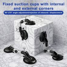 Professional Adjustable Vacuum Suction Cups Heavy Duty Seam Fixer Tile Leveling Tool For Stone Marble Slab Glass Countertop Installation Industrial Suction Cups For Windshield Tile Granite Handling - Black - View 6