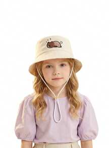 Sombrero de cubo para bebé de 2-6 años, sombrero de cubo infantil lindo, reversible, para primavera, otoño y verano, protección solar y sombra, sombrero delgado - 1PC - Ver 9