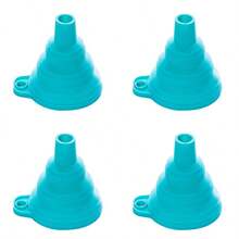 1/2/4pcsSilicone Foldable Mini Funnel, Suitable For Pouring Oil, Wine, And Toiletries In Household Kitchens - View 9
