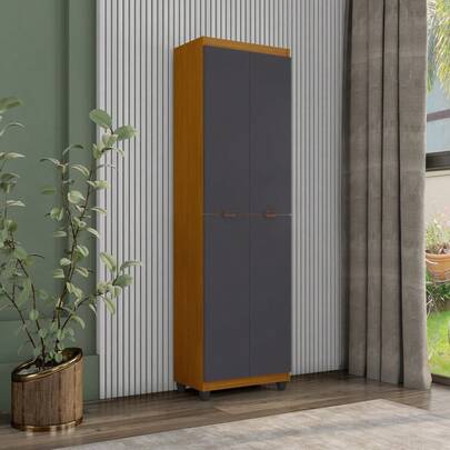 House Furniture Stores Armário Multiuso Clean 4 Portas com 5 Prateleiras – Organização e Praticidade