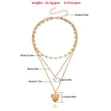 Women's Heart Pendant Multilayer Necklace, Minimalist Fashion Choker Suitable For Daily Wear - Multi-layered Heart Pendant - View 11