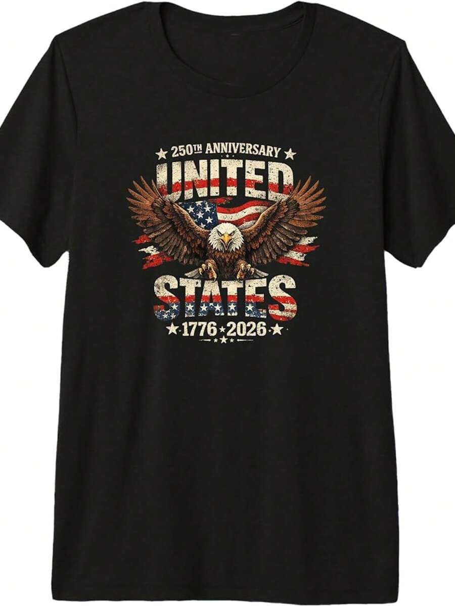 250th Anniversary United States 1776-2026 USA 4th Of July Premium Tri-Blend T-Shirt - 黑色 - 查看 1