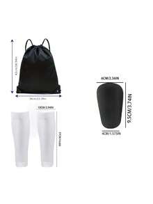 Bộ 5 món phụ kiện bóng đá unisex - Vớ thể thao chống trượt, vớ tập thể dục, băng quấn thể thao, túi đựng bóng có dây rút, ống bó chân co giãn, bảo vệ ống chân. - Nhiều màu - Xem 6