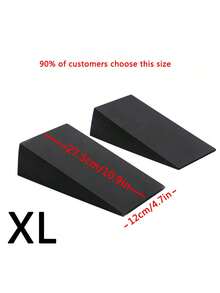 2pcs Adjustable Wedge Blocks And Calf Stretching Incline Boards - Triangular Yoga Bricks For Stability Training, Leg Strength And Balance - Durable Black Fitness Equipment For Weightlifting, Leg Rehab And Deep Stretching, Smooth Surface, Sturdy Structure, Training Accessories For Gym Users, Yoga Blocks, Squat Wedges, Fitness Lifting, Incline Ramps, EVA Calf Raises, Stretching, Heel Raises, Slant Boards - Black - View 13