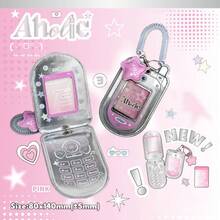 Ốp điện thoại kiểu mới 2026 màu bạc/hồng phong cách Y2K cổ điển - Túi đựng thẻ SIM kép/thẻ ID bằng da PU màu bạc/hồng, ví mini kèm móc khóa, phụ kiện dễ thương và đáng yêu, vật dụng không thể thiếu cho mùa tựu trường. - A - Xem 15