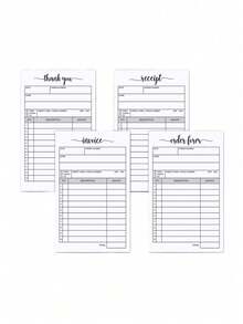 100 Pages White & Yellow 2-Ply Carbonless Receipt Book, Suitable For Businesses, Schools, Back To School Season - A - View 5