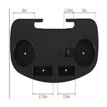 2Pcs Clip On Camping Chair Side Table With Cup Holder & Phone Storage Tray Outdoor UK - Black - View 3