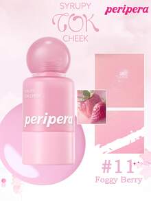 Peripera K-Beauty SYRUPY TOK CHEEK 液體腮紅，奶油腮紅質地，打造自然發光妝效，觸感滑順，自然妝感 - #11 Foggy Berry - 查看 2