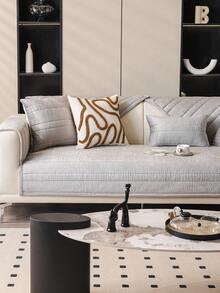 1 tấm bọc ghế sofa nhung dày dặn màu trơn hiệu Silver Fox, thân thiện với thú cưng, chống trượt, chống bẩn, trang trí nhà cửa dịp lễ, bảo vệ đệm ngồi, tay vịn và tựa lưng sofa, phù hợp với sofa 1/2/3/4 chỗ ngồi. - Màu Xám nhạt - Xem 5