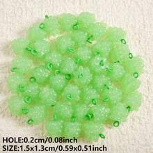 1pc/4pcs Cute & Fashionable Glass Vegetable & Fruit 3D Pendant Charms, Strawberry, Pineapple, Grape, Suitable For Necklace, Earrings, DIY Jewelry Making - Picture - View 34