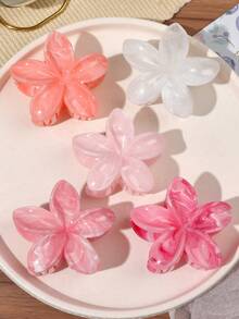 4pcs/Set Oversized Floral Hair Clips, Fashionable Hair Accessories For Spring/Summer, Ideal For Picnics, Beach Trips, And Photo Shoots, Exquisite Design - Multicolor - View 5