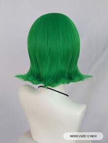 Tóc giả bob màu xanh lá cây tươi tắn với mái bằng, sóng xoăn tự nhiên hướng vào trong, hoàn hảo cho ngày lễ Thánh Patrick, các bữa tiệc, cosplay và diện mạo hàng ngày. - Nhiều màu - Xem 6
