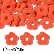 5/10pcs 19mm Colourful Resin Hollow Out Large Flower Beads, Flocked Spaced Beads For Jewelry Making Bracelet Necklace Earrings Hairpin DIY Mobile Phone Chain Keychain Pen Bead Craft - Random Color - View 3