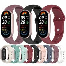 1PC Silicone Strap Compatible With Mi Band 8 9 10 Straps Sport Watchband Fashion Bracelet Replacement Compatible With Mi Band10 9 8 Wristband Accessory - Mi Band 10/9/8 - View 1