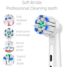 4pcs/Set Replacement Brush Heads For  Smart Electric Toothbrush Compatible With Suitable For Sensitive Teeth BRH7 - EB58-x - View 5